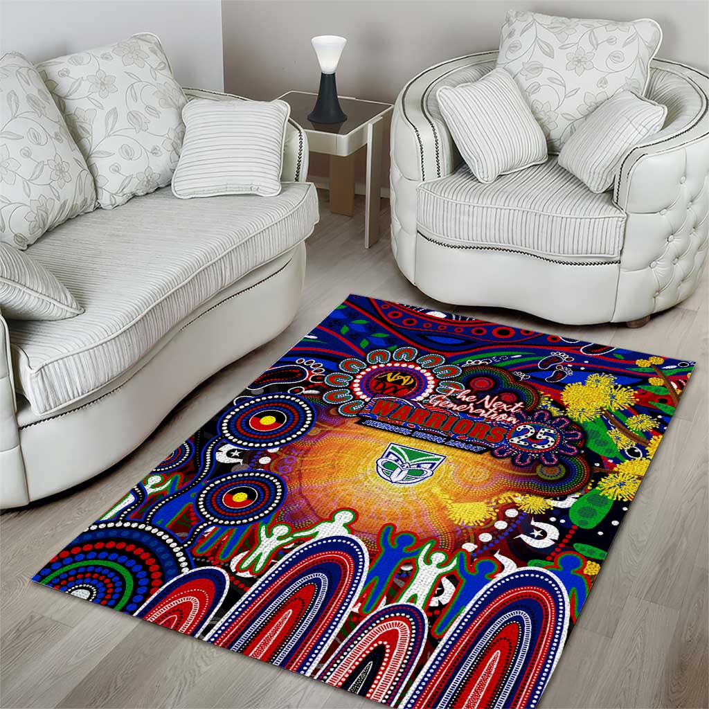 NAIDOC Week 2025 Warriors Rugby Area Rug Aboriginal Dot Painting