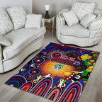 NAIDOC Week 2025 Warriors Rugby Area Rug Aboriginal Dot Painting