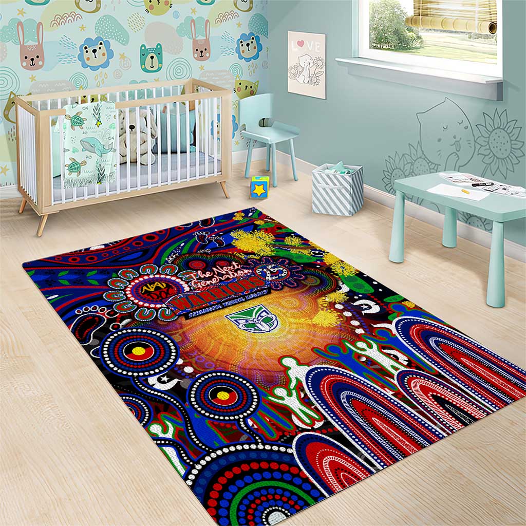 NAIDOC Week 2025 Warriors Rugby Area Rug Aboriginal Dot Painting