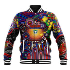 Personalised NAIDOC Week 2025 Warriors Rugby Baseball Jacket Aboriginal Dot Painting