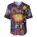Personalised NAIDOC Week 2025 Warriors Rugby Baseball Jersey Aboriginal Dot Painting