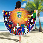 NAIDOC Week 2025 Warriors Rugby Beach Blanket Aboriginal Dot Painting