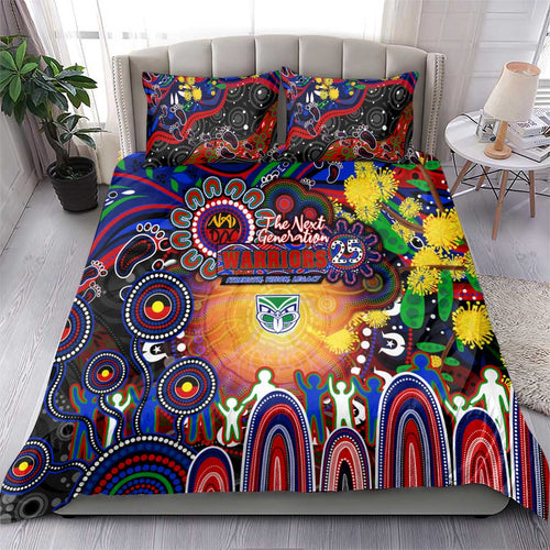NAIDOC Week 2025 Warriors Rugby Bedding Set Aboriginal Dot Painting