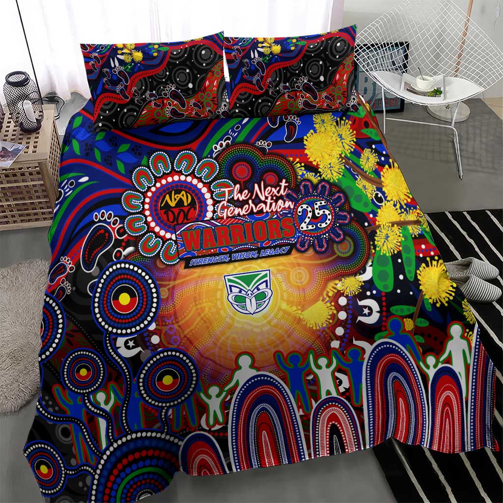 NAIDOC Week 2025 Warriors Rugby Bedding Set Aboriginal Dot Painting