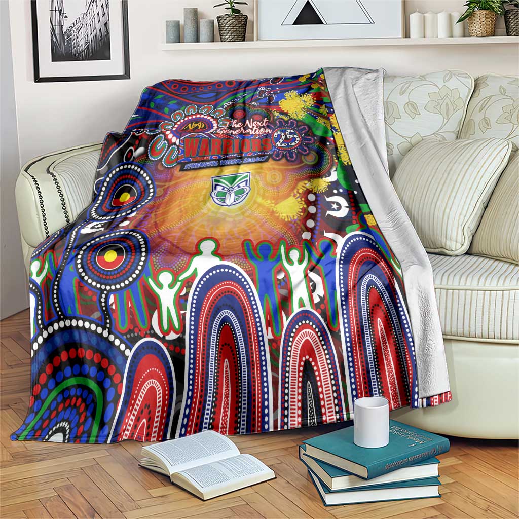 NAIDOC Week 2025 Warriors Rugby Blanket Aboriginal Dot Painting