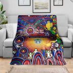 NAIDOC Week 2025 Warriors Rugby Blanket Aboriginal Dot Painting