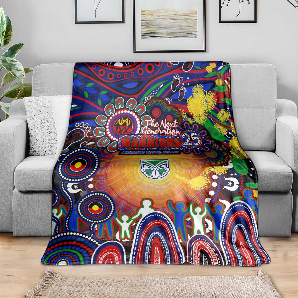 NAIDOC Week 2025 Warriors Rugby Blanket Aboriginal Dot Painting
