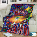 NAIDOC Week 2025 Warriors Rugby Blanket Aboriginal Dot Painting