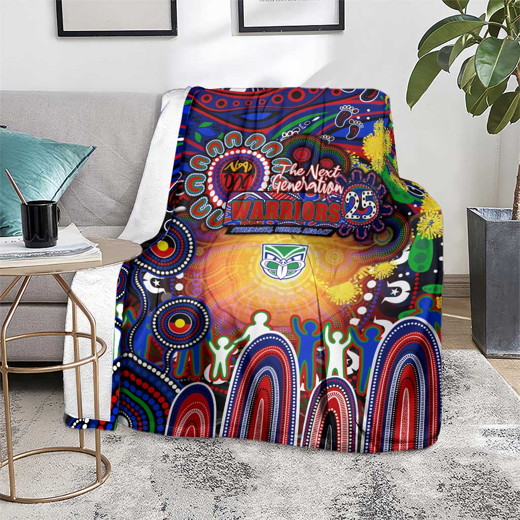 NAIDOC Week 2025 Warriors Rugby Blanket Aboriginal Dot Painting