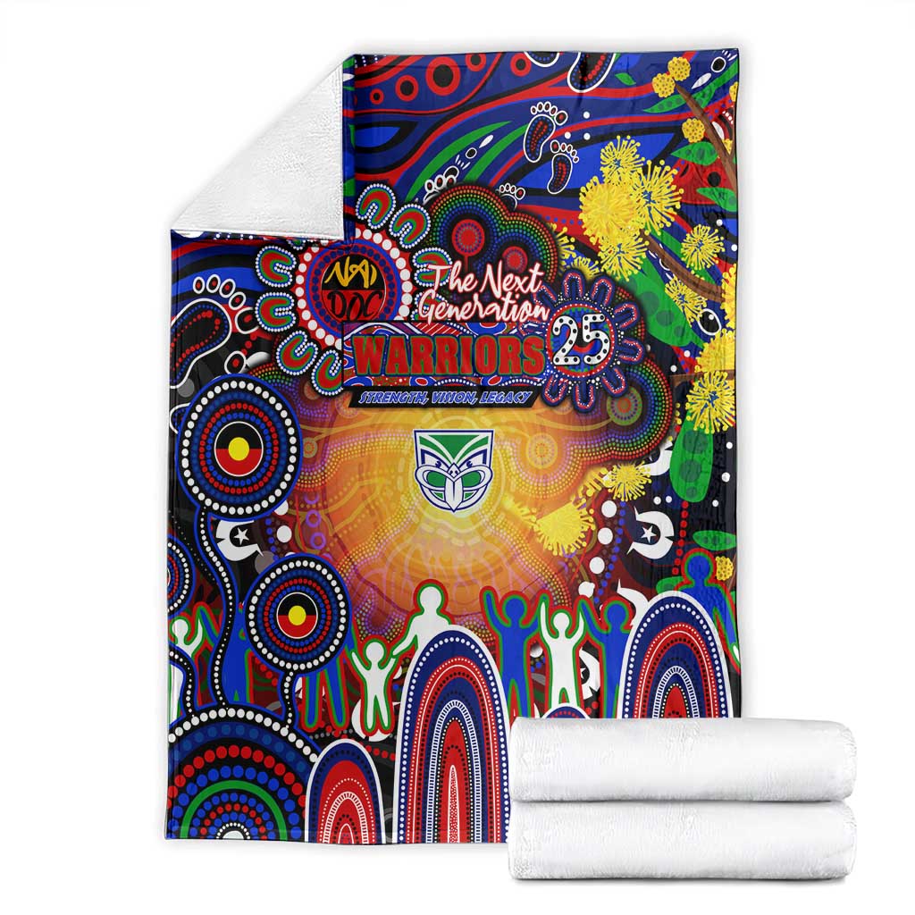 NAIDOC Week 2025 Warriors Rugby Blanket Aboriginal Dot Painting