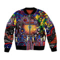 Personalised NAIDOC Week 2025 Warriors Rugby Bomber Jacket Aboriginal Dot Painting