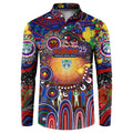 Personalised NAIDOC Week 2025 Warriors Rugby Button Sweatshirt Aboriginal Dot Painting