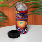 NAIDOC Week 2025 Warriors Rugby 4 in 1 Can Cooler Tumbler Aboriginal Dot Painting