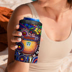 NAIDOC Week 2025 Warriors Rugby 4 in 1 Can Cooler Tumbler Aboriginal Dot Painting