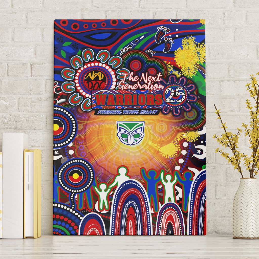 NAIDOC Week 2025 Warriors Rugby Canvas Wall Art Aboriginal Dot Painting