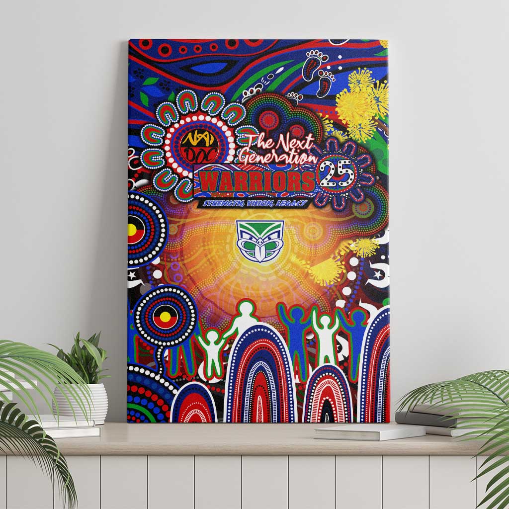 NAIDOC Week 2025 Warriors Rugby Canvas Wall Art Aboriginal Dot Painting