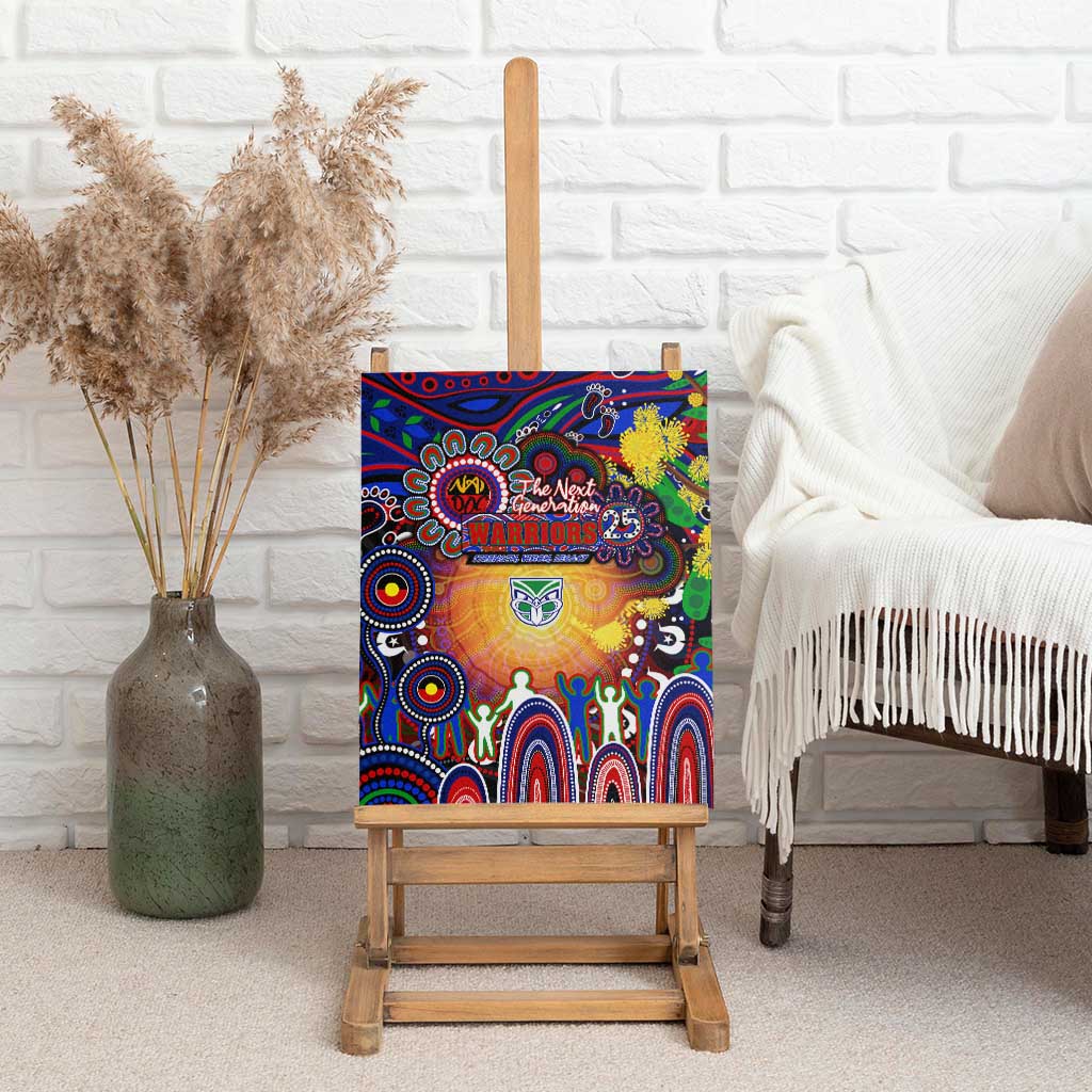NAIDOC Week 2025 Warriors Rugby Canvas Wall Art Aboriginal Dot Painting