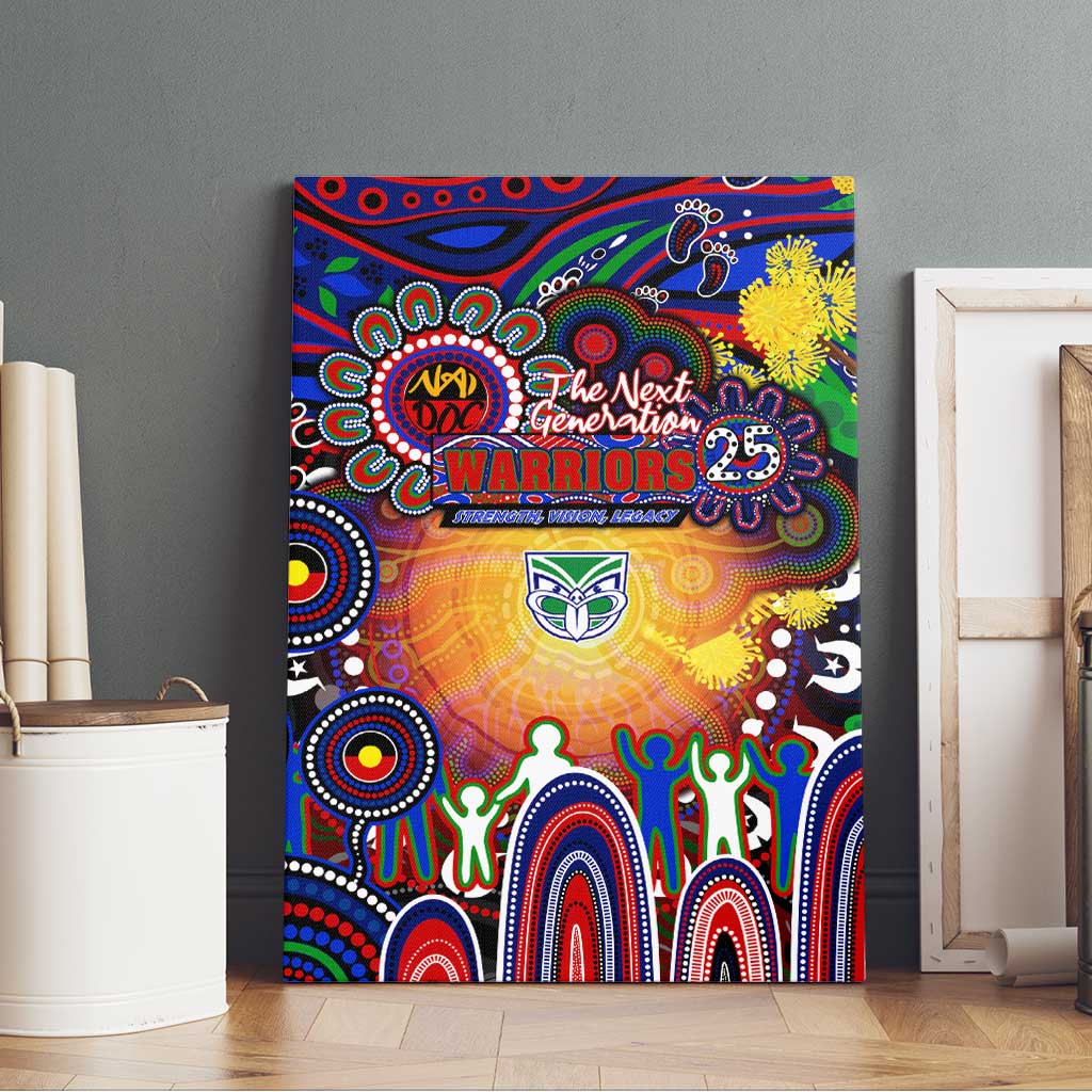 NAIDOC Week 2025 Warriors Rugby Canvas Wall Art Aboriginal Dot Painting