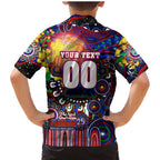 Personalised NAIDOC Week 2025 Warriors Rugby Family Matching Mermaid Dress and Hawaiian Shirt Aboriginal Dot Painting
