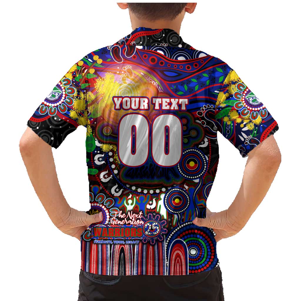 Personalised NAIDOC Week 2025 Warriors Rugby Family Matching Mermaid Dress and Hawaiian Shirt Aboriginal Dot Painting