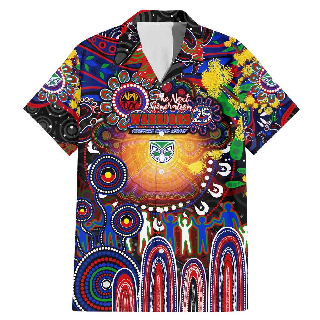 Personalised NAIDOC Week 2025 Warriors Rugby Family Matching Mermaid Dress and Hawaiian Shirt Aboriginal Dot Painting