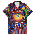 Personalised NAIDOC Week 2025 Warriors Rugby Family Matching Puletasi and Hawaiian Shirt Aboriginal Dot Painting