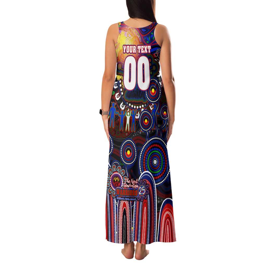 Personalised NAIDOC Week 2025 Warriors Rugby Family Matching Tank Maxi Dress and Hawaiian Shirt Aboriginal Dot Painting