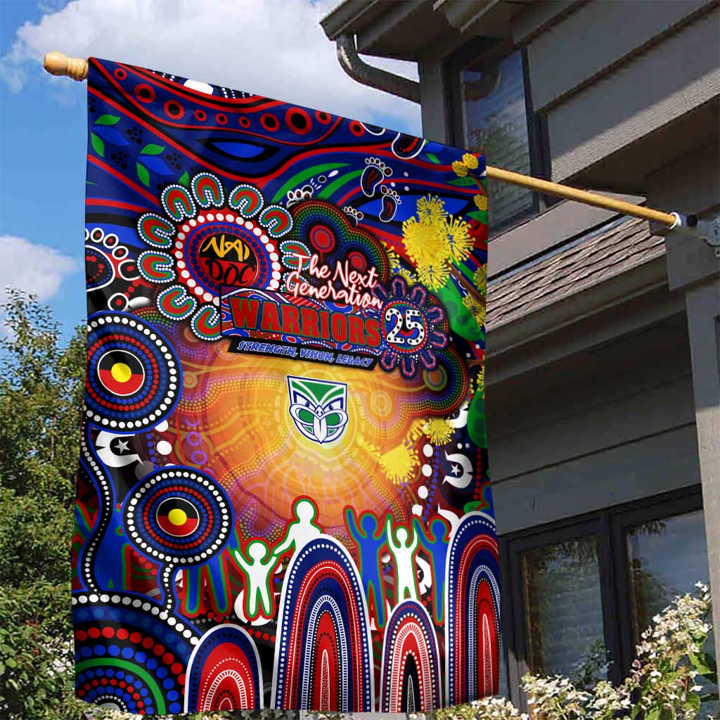 NAIDOC Week 2025 Warriors Rugby Garden Flag Aboriginal Dot Painting