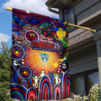 NAIDOC Week 2025 Warriors Rugby Garden Flag Aboriginal Dot Painting