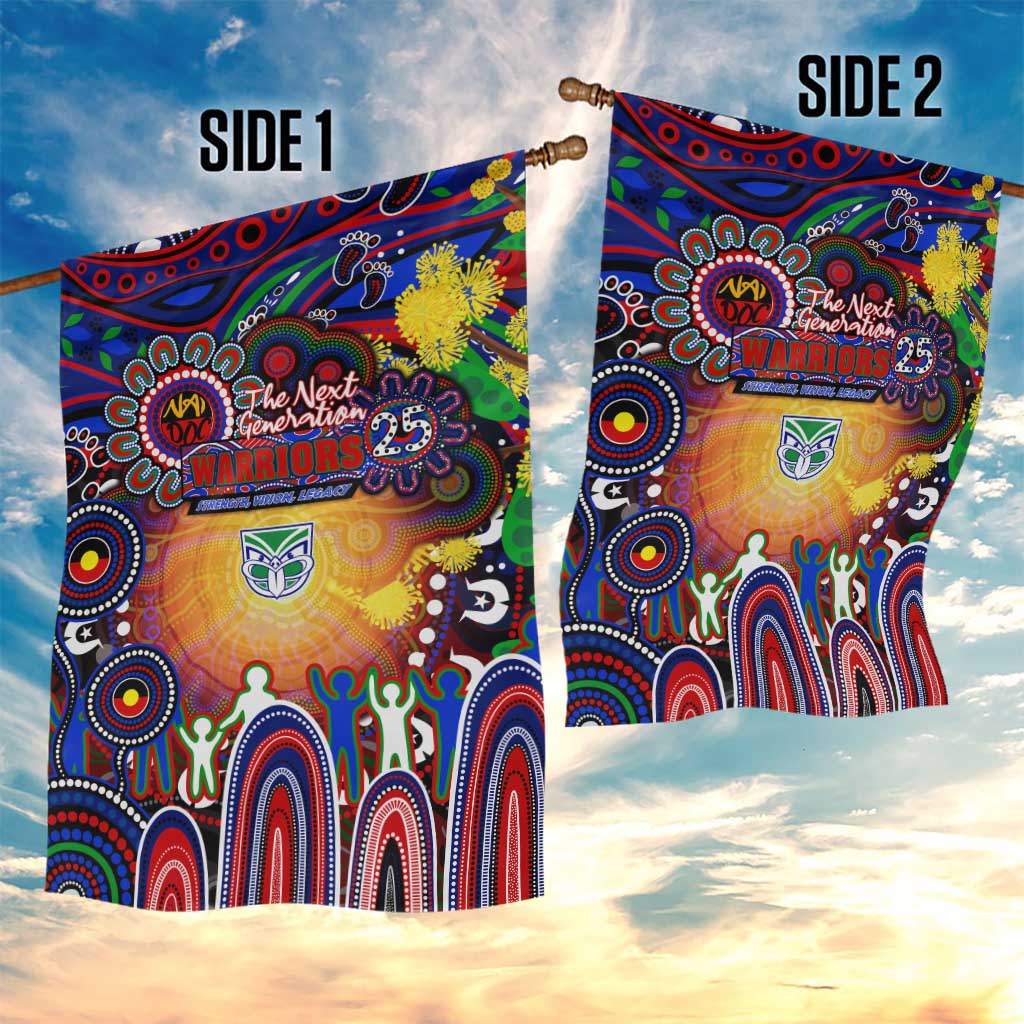 NAIDOC Week 2025 Warriors Rugby Garden Flag Aboriginal Dot Painting