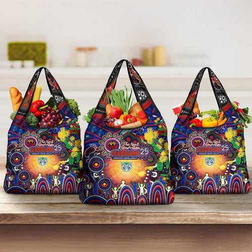NAIDOC Week 2025 Warriors Rugby Grocery Bag Aboriginal Dot Painting