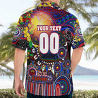 Personalised NAIDOC Week 2025 Warriors Rugby Hawaiian Shirt Aboriginal Dot Painting