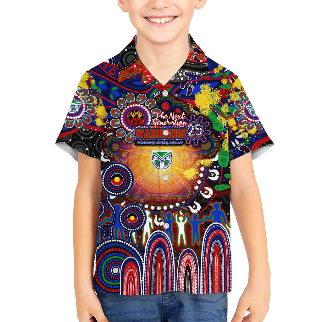 Personalised NAIDOC Week 2025 Warriors Rugby Hawaiian Shirt Aboriginal Dot Painting