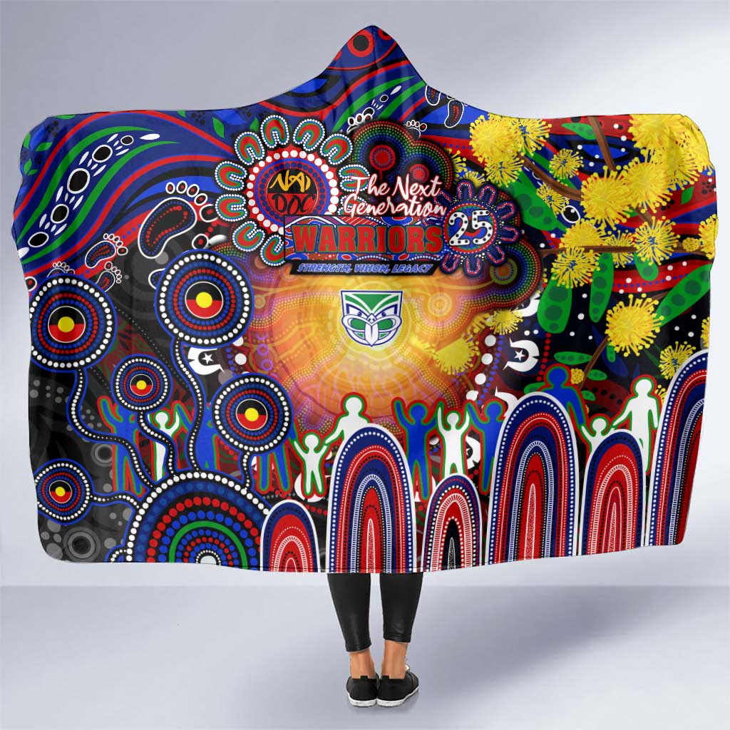 NAIDOC Week 2025 Warriors Rugby Hooded Blanket Aboriginal Dot Painting