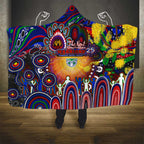 NAIDOC Week 2025 Warriors Rugby Hooded Blanket Aboriginal Dot Painting