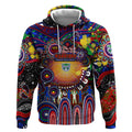 Personalised NAIDOC Week 2025 Warriors Rugby Hoodie Aboriginal Dot Painting