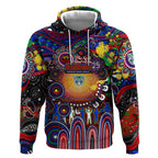 Personalised NAIDOC Week 2025 Warriors Rugby Hoodie Aboriginal Dot Painting