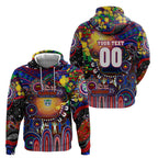 Personalised NAIDOC Week 2025 Warriors Rugby Hoodie Aboriginal Dot Painting