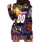 Personalised NAIDOC Week 2025 Warriors Rugby Hoodie Dress Aboriginal Dot Painting