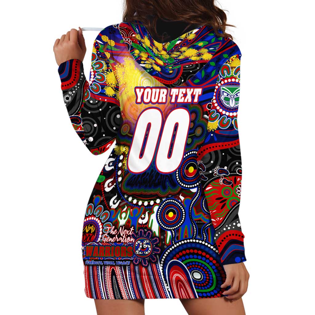 Personalised NAIDOC Week 2025 Warriors Rugby Hoodie Dress Aboriginal Dot Painting