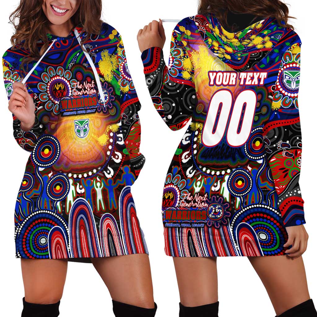 Personalised NAIDOC Week 2025 Warriors Rugby Hoodie Dress Aboriginal Dot Painting