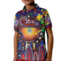 Personalised NAIDOC Week 2025 Warriors Rugby Kid Polo Shirt Aboriginal Dot Painting