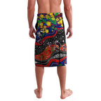 Personalised NAIDOC Week 2025 Warriors Rugby Lavalava Aboriginal Dot Painting