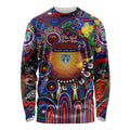 Personalised NAIDOC Week 2025 Warriors Rugby Long Sleeve Shirt Aboriginal Dot Painting