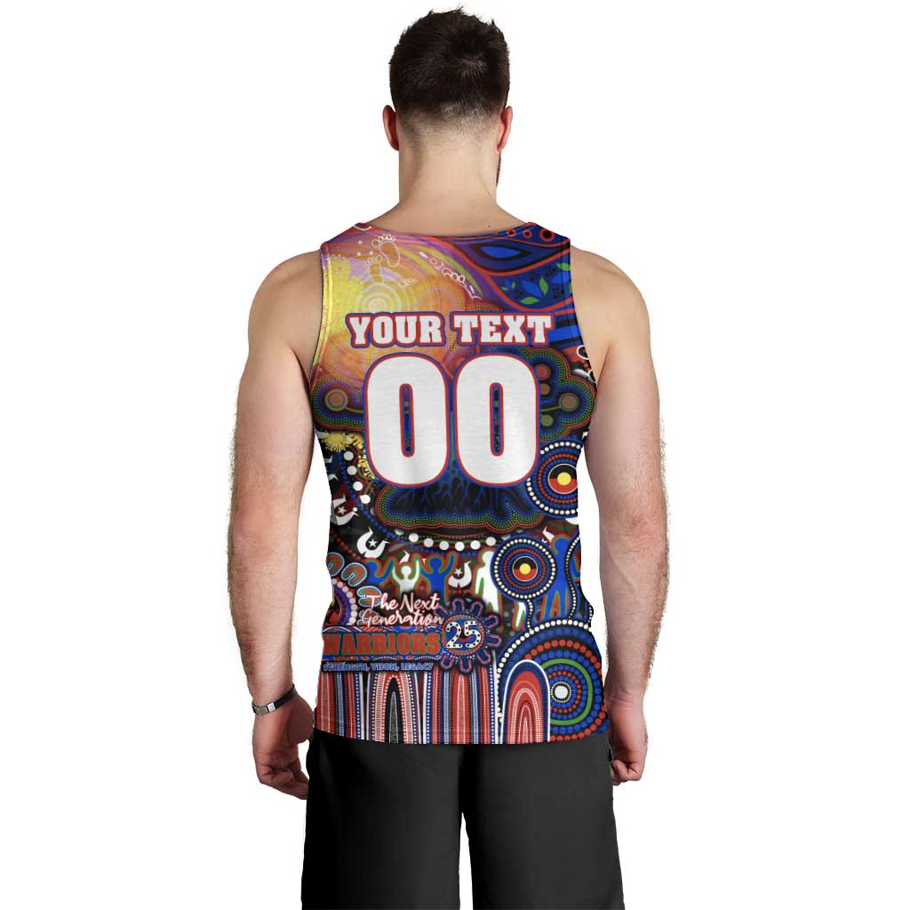 Personalised NAIDOC Week 2025 Warriors Rugby Men Tank Top Aboriginal Dot Painting
