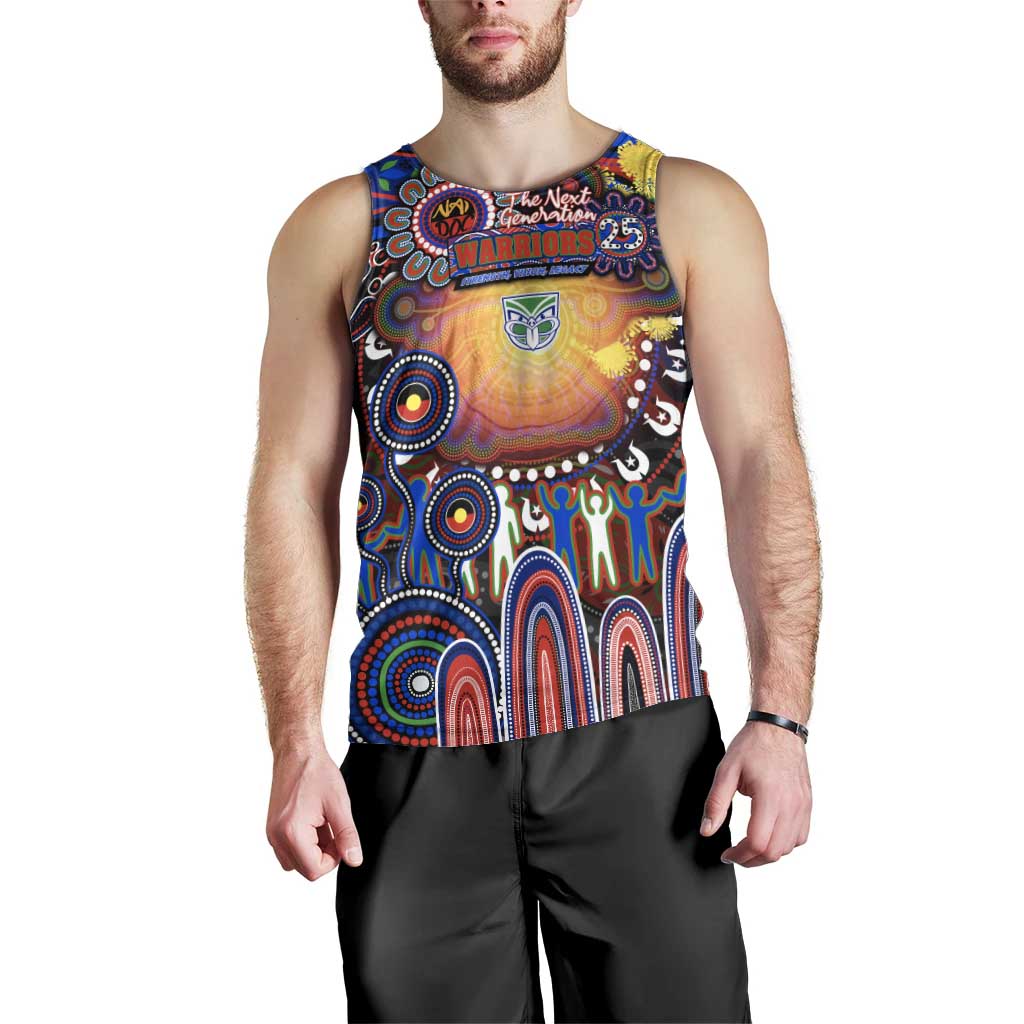 Personalised NAIDOC Week 2025 Warriors Rugby Men Tank Top Aboriginal Dot Painting