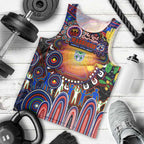 Personalised NAIDOC Week 2025 Warriors Rugby Men Tank Top Aboriginal Dot Painting
