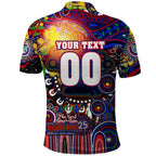 Personalised NAIDOC Week 2025 Warriors Rugby Polo Shirt Aboriginal Dot Painting