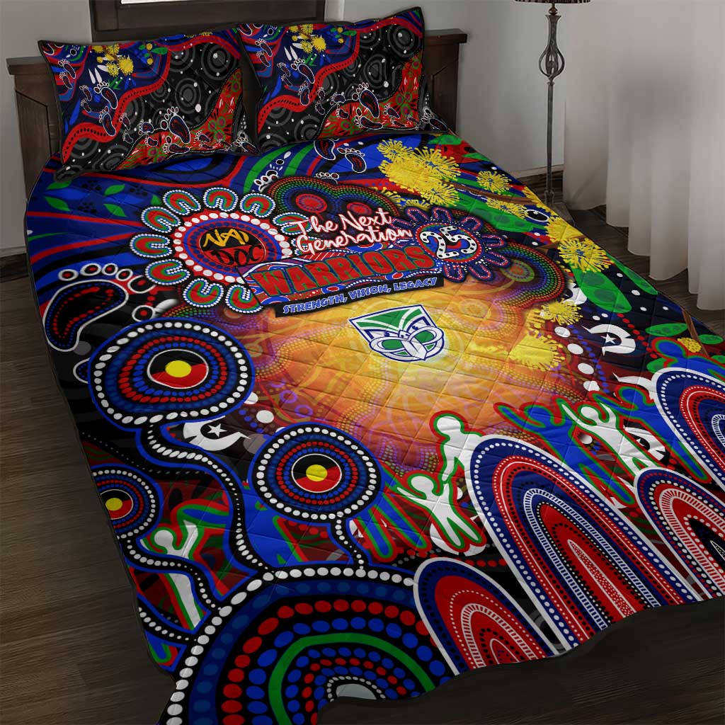 NAIDOC Week 2025 Warriors Rugby Quilt Bed Set Aboriginal Dot Painting