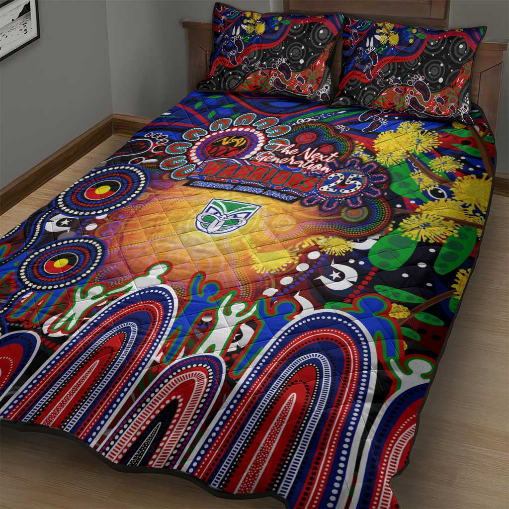 NAIDOC Week 2025 Warriors Rugby Quilt Bed Set Aboriginal Dot Painting